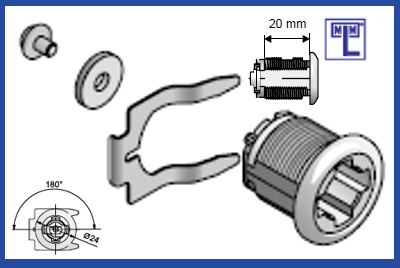 DELETE MLM Zylinder-Hebelschloss WK-L-312-P20