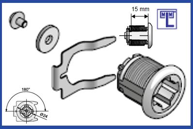 DELETE MLM Zylinder-Hebelschloss WK-L-312-P15