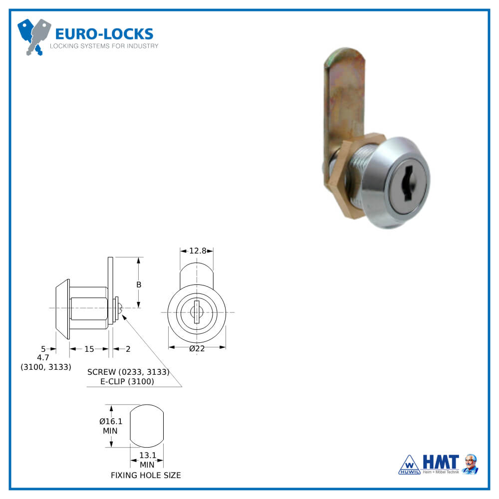 EURO-LOCKS Hebelschloss X 32 GL