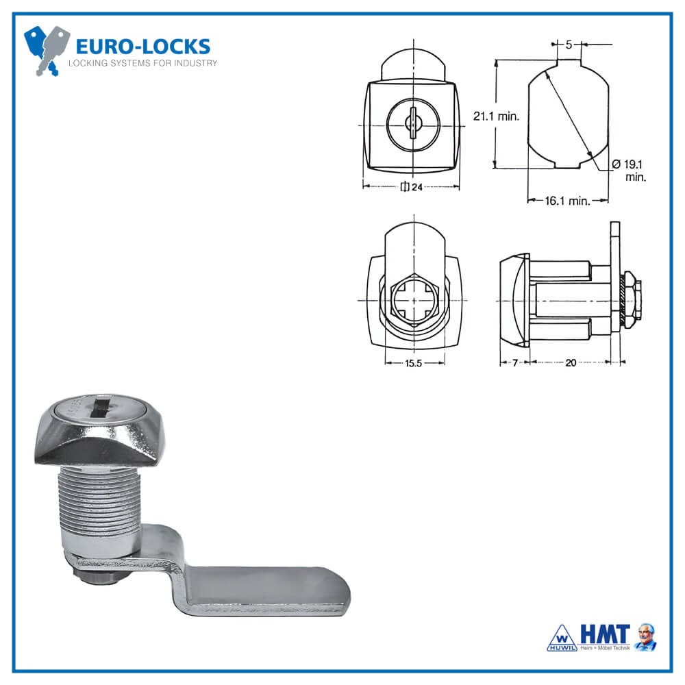 DELETE EURO-LOCKS Zylinder-Hebelschloss X 36