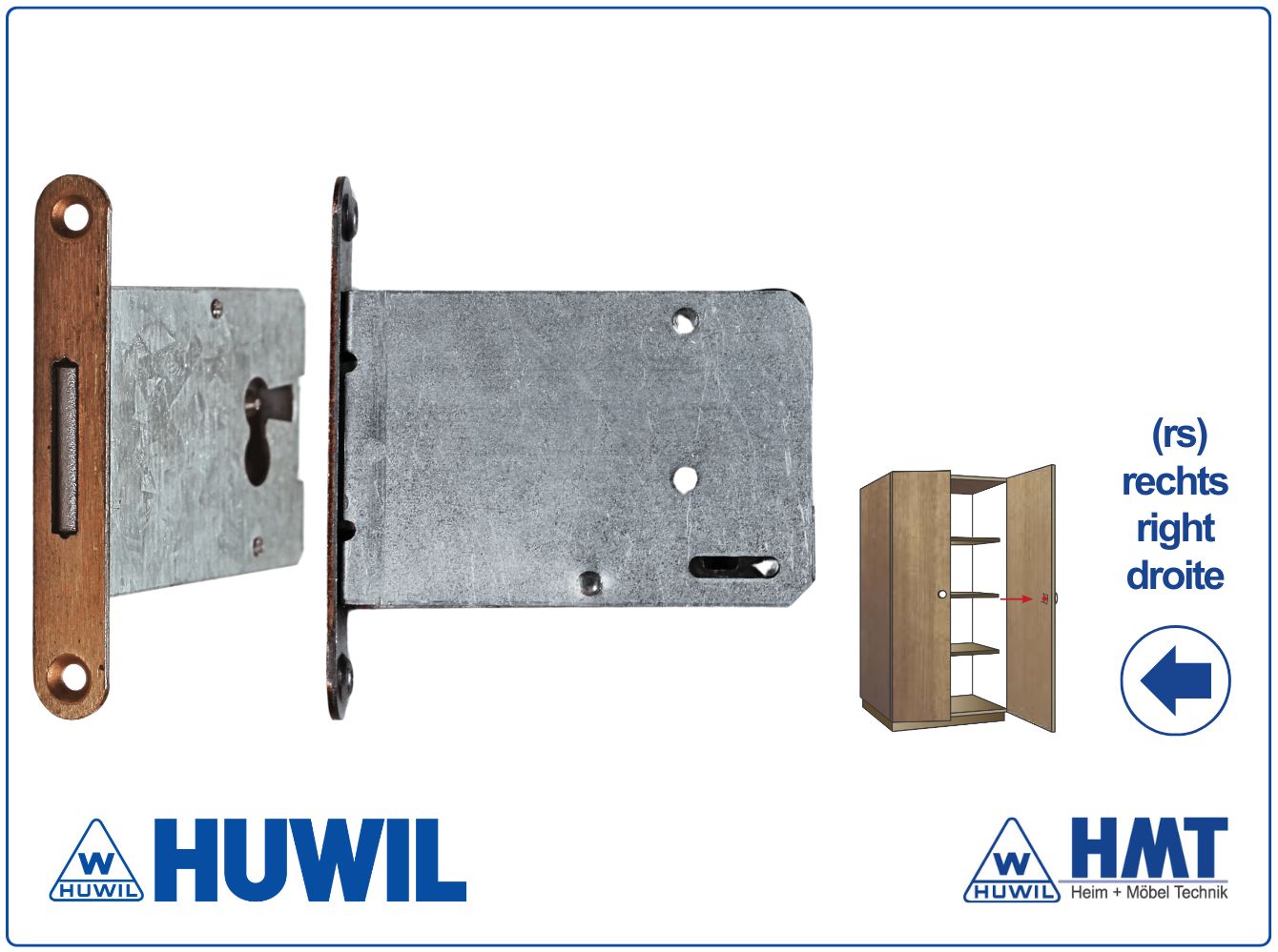 HUWIL Einsteckschloss H 0002 [M] / 45 RS
