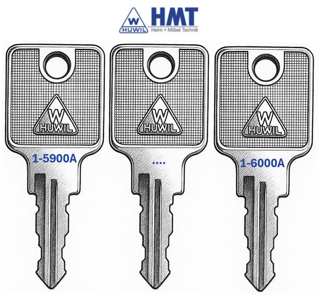 DELETE HUWIL Schlüssel 1142 - (5900 bis 6000)
