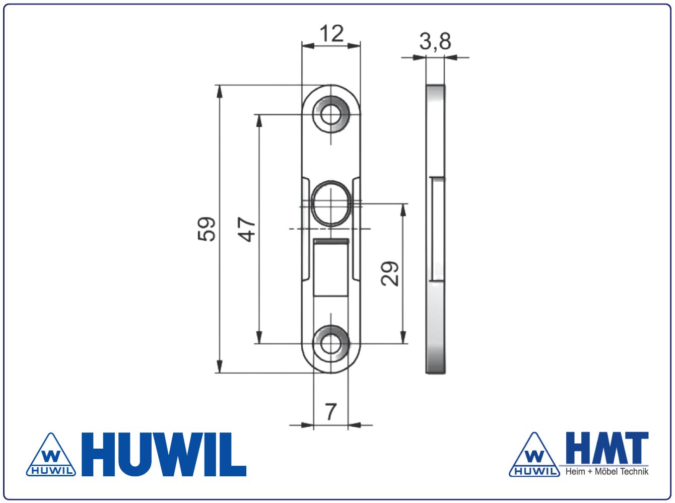 HUWIL Schließblech 0358/1147 HUWIL Schließblech 0358/1147