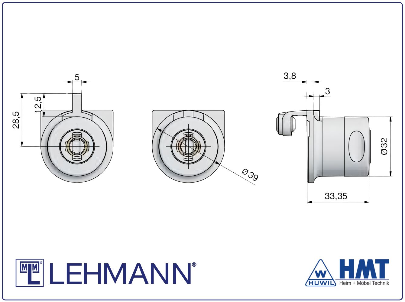 Glastürschloss Typ 324.02 P2/P4 - rs