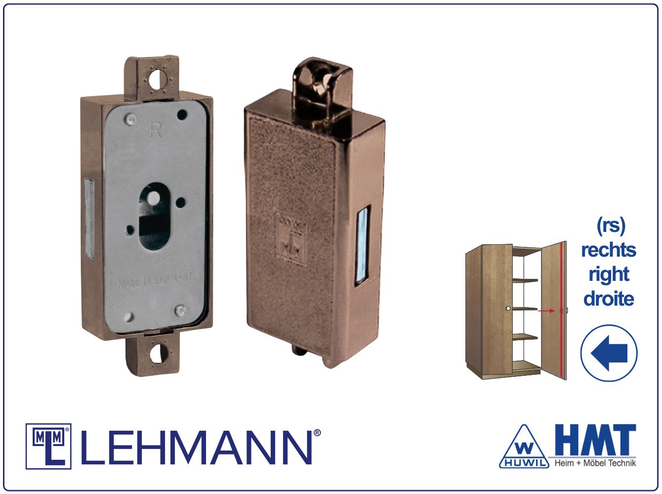 MLM Drehstangenschloss Typ 700 für Bartschlüssel / D15 / rs / [B]