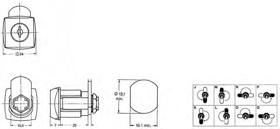 EURO-LOCKS Zylinder-Hebelschloss X 42 HS