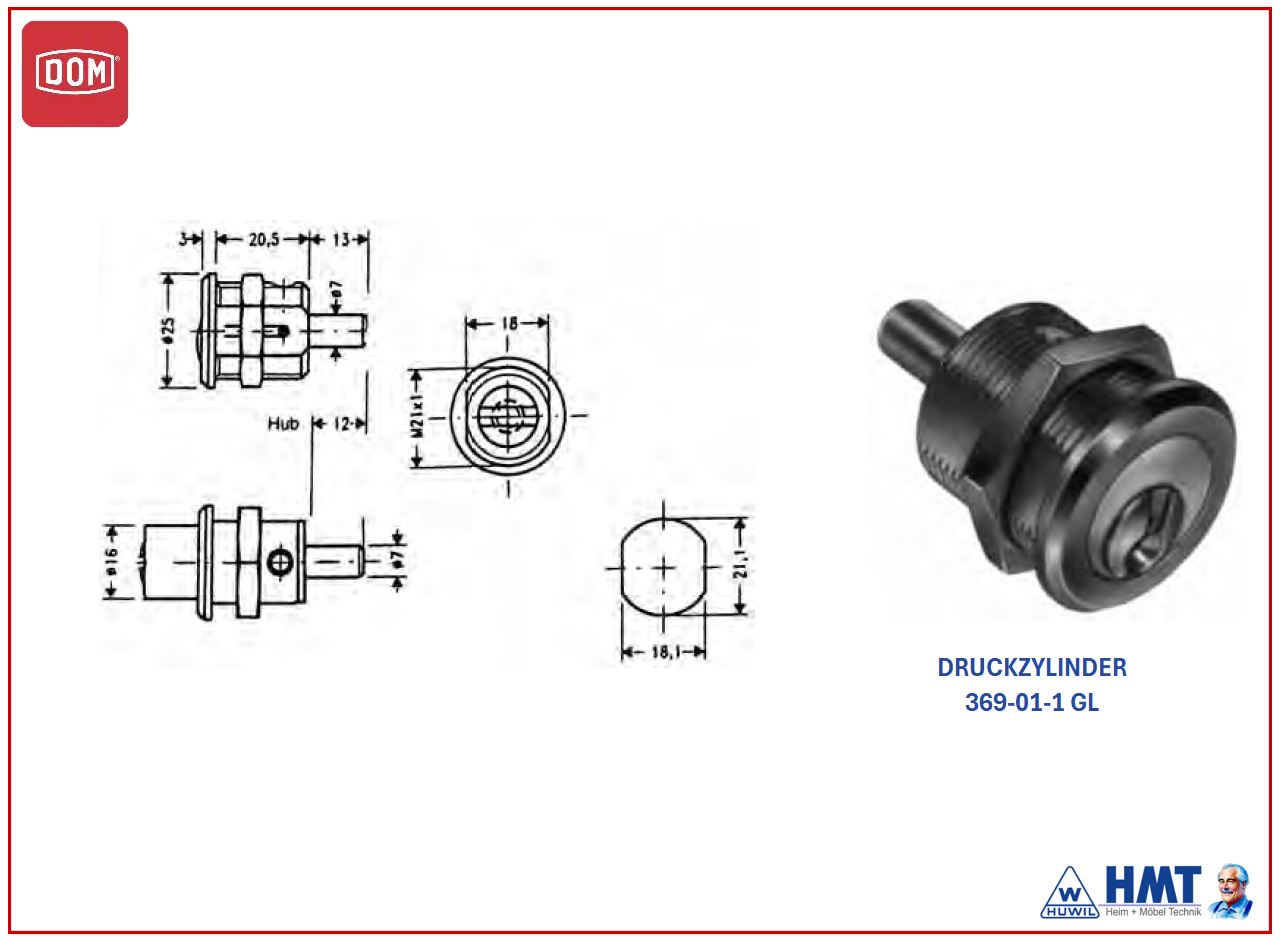 DELETE DOM Druckzylinder 369-01-1 GL