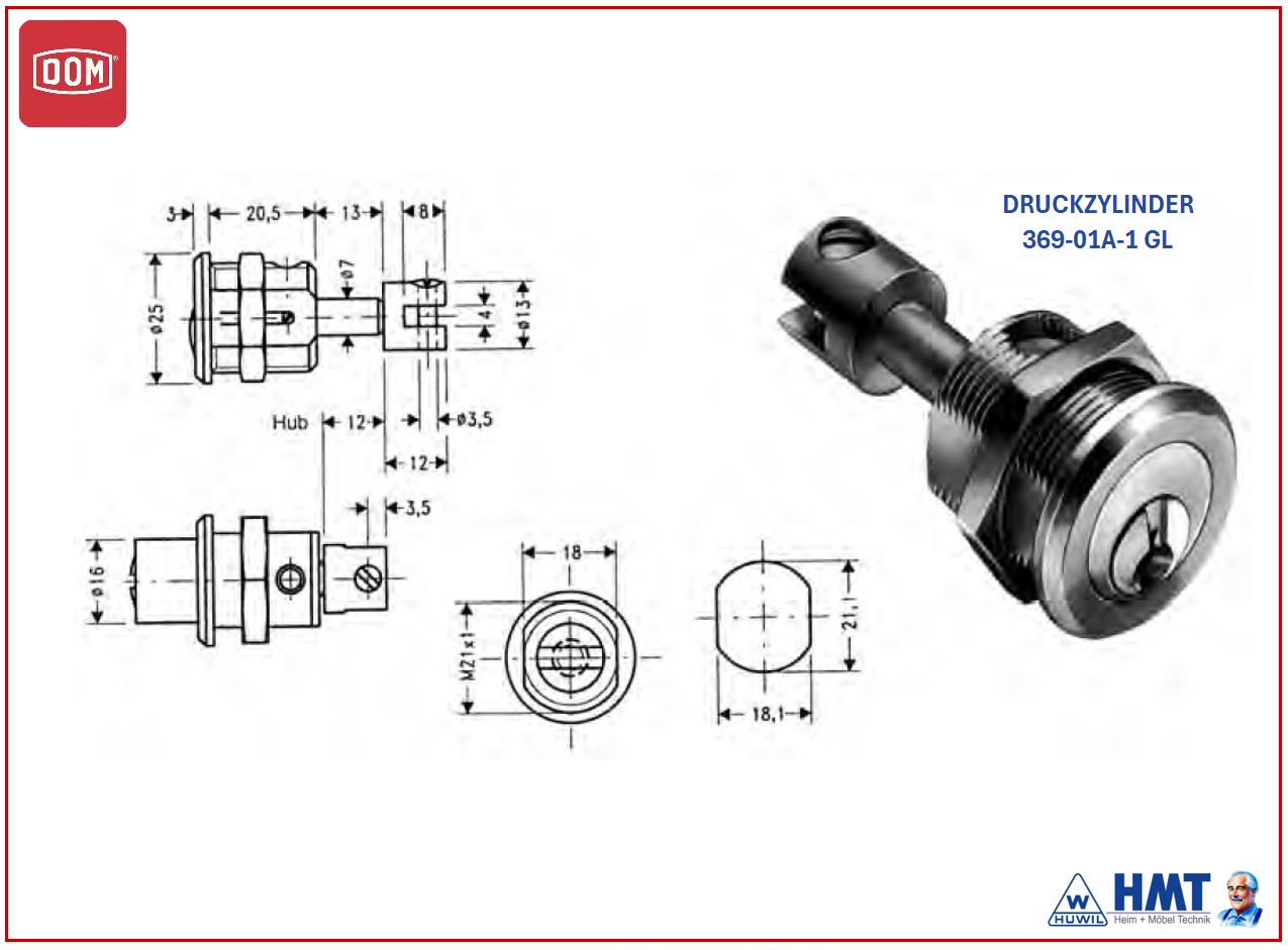 DOM Druckzylinder 369-01A-1 GL