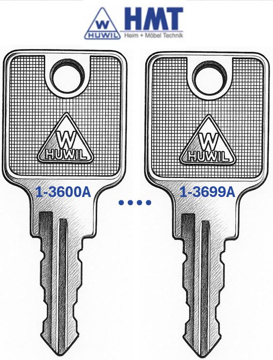 DELETE HUWIL Schlüssel 1142 - (3600 bis 3699)