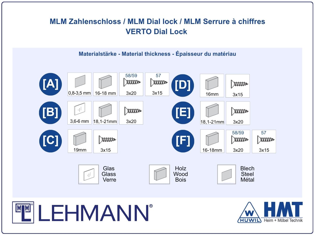 MLM Zahlenkombinationsschloss DL 62 - free code - HMT 62 L MLM Zahlenkombinationsschloss DL 62 - free code - HMT 62 L