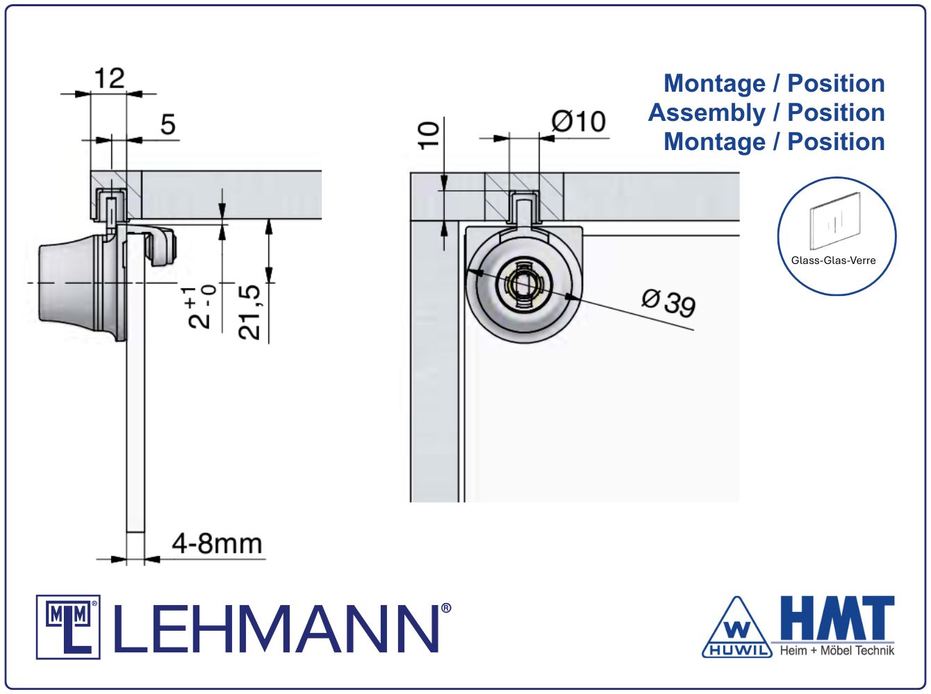 MLM Glastürschloss Typ 324.01 P2/P4 - rs