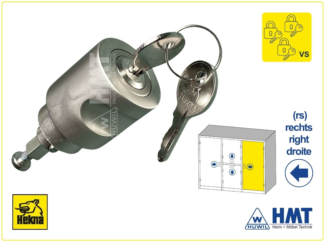HEKNA Zylinder-Drehknopf 7610 RS HEKNA Zylinder-Drehknopf 7610 RS
