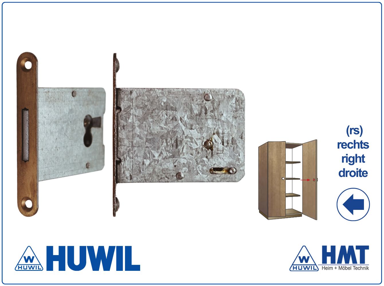 HUWIL Einsteckschloss H 0002 [M] / 40 RS