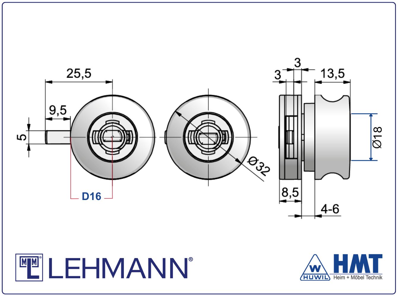 MLM Glastürschloss Typ 321 P2 - D16 / rs
