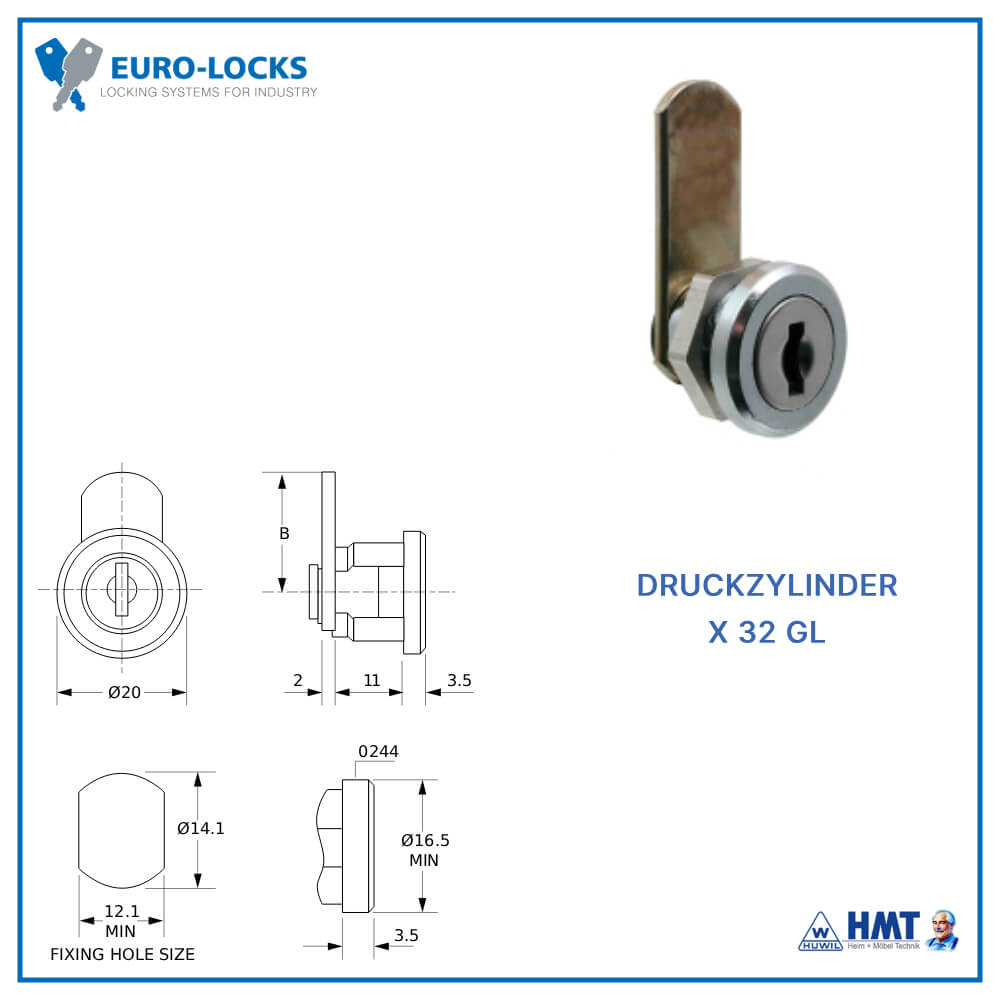 EURO-LOCKS Hebelschloss X 32
