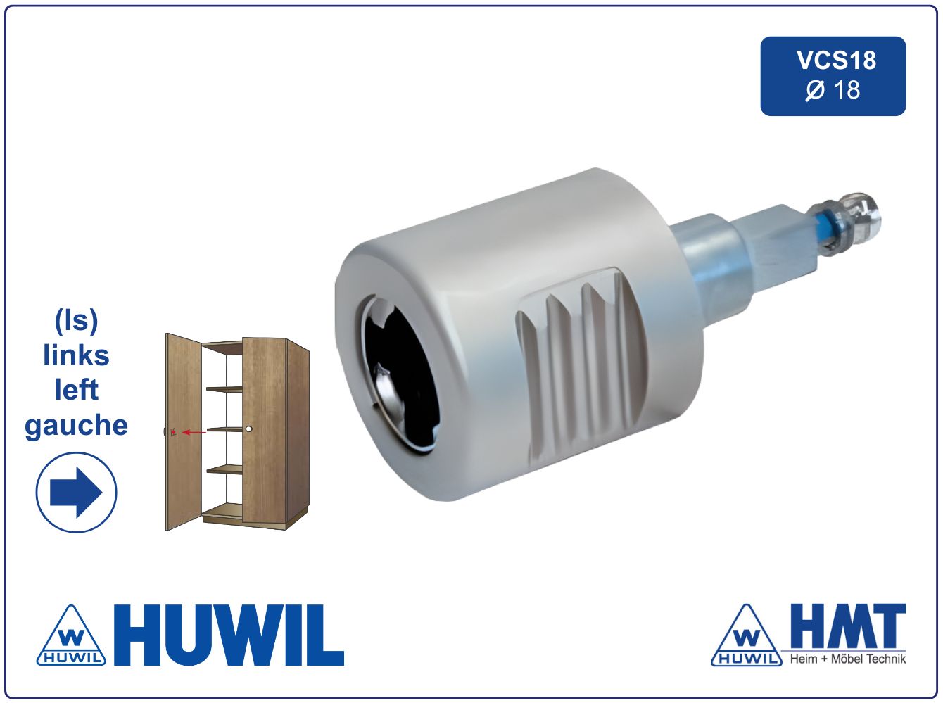 HUWIL Zylinder-Drehknopf HMT 0568 LS