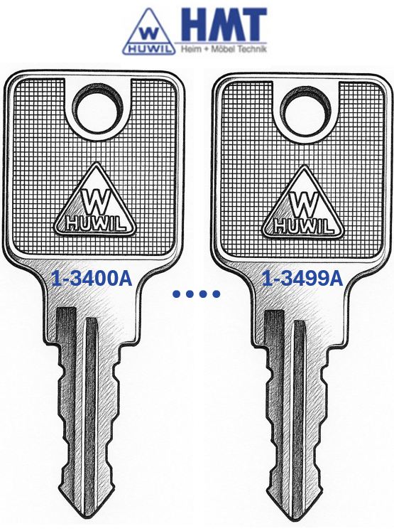 DELETE HUWIL Schlüssel 1142 - (3400 bis 3499)