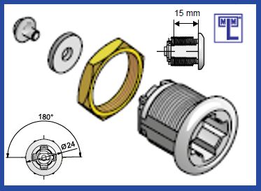 DELETE MLM Zylinder-Hebelschloss WK-L-311-P15