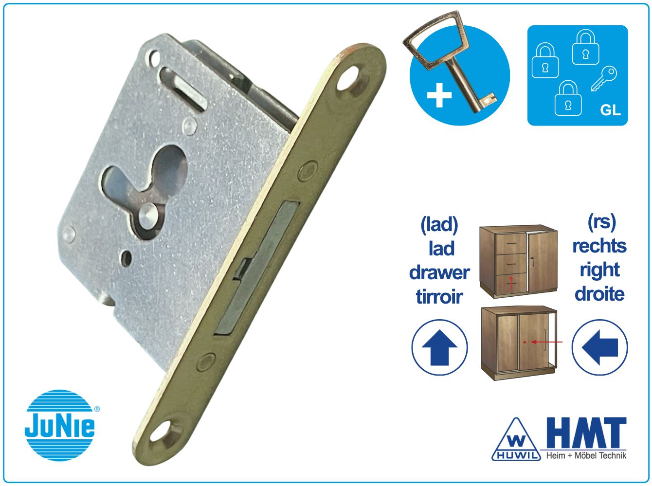 JUNIE Einsteckschloss HMT 0002/20 RS
