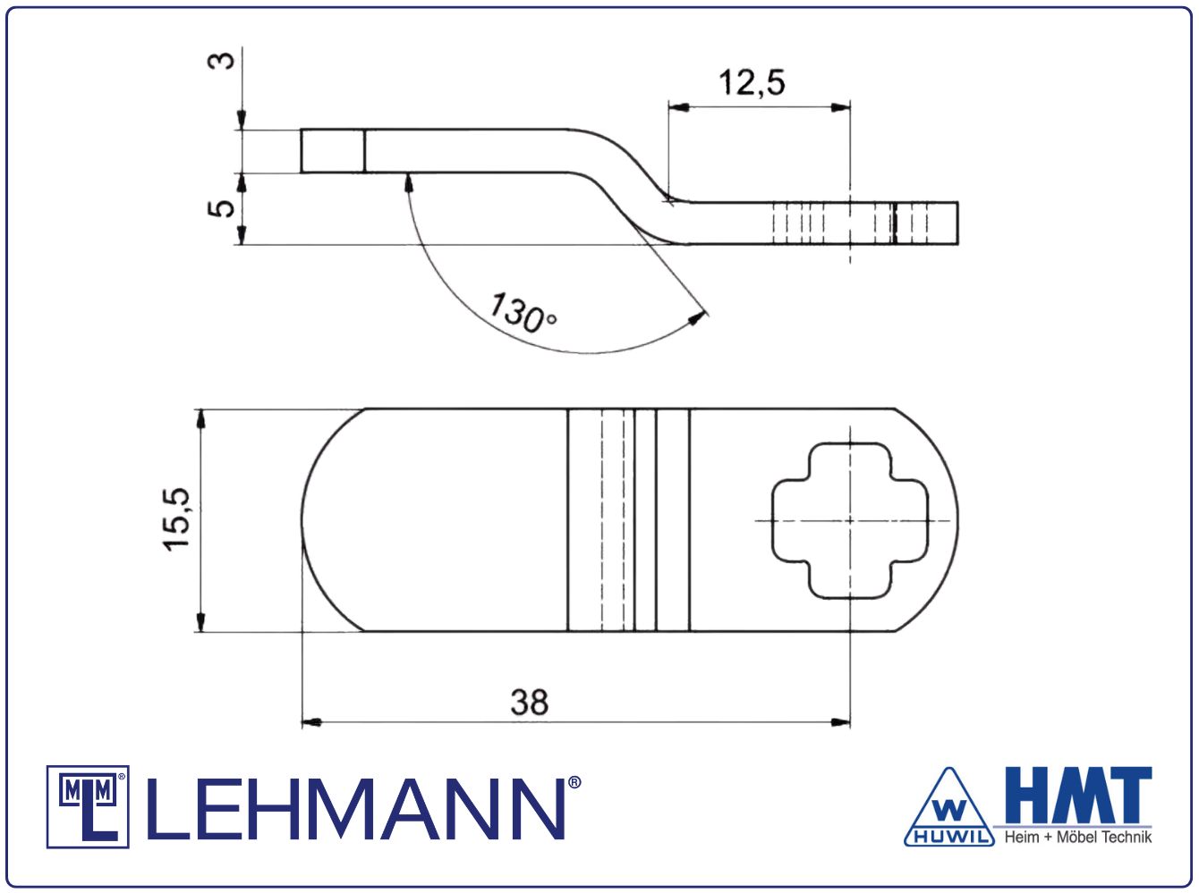 MLM Riegel 039 - 38mm Nutzlänge, gekröpft 5 mm - HMT 60-039 MLM Riegel 039 - 38mm Nutzlänge, gekröpft 5 mm - HMT 60-039