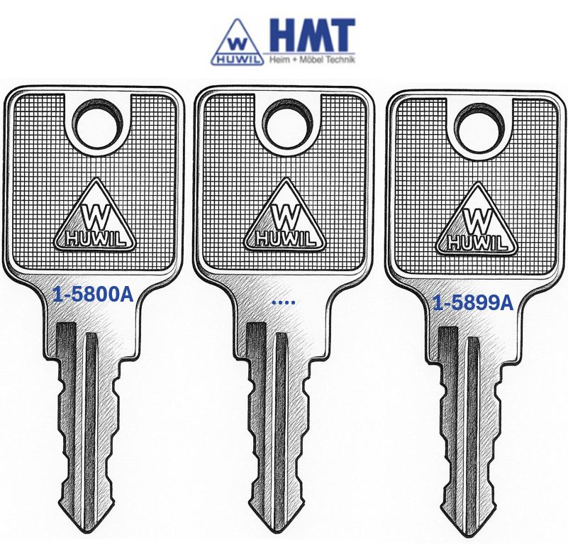 DELETE HUWIL Schlüssel 1142 - (5800 bis 5899)