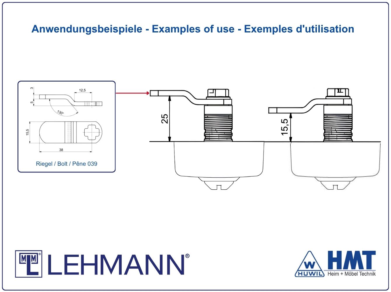 MLM Riegel 039 - 38mm Nutzlänge, gekröpft 5 mm - HMT 60-039 MLM Riegel 039 - 38mm Nutzlänge, gekröpft 5 mm - HMT 60-039