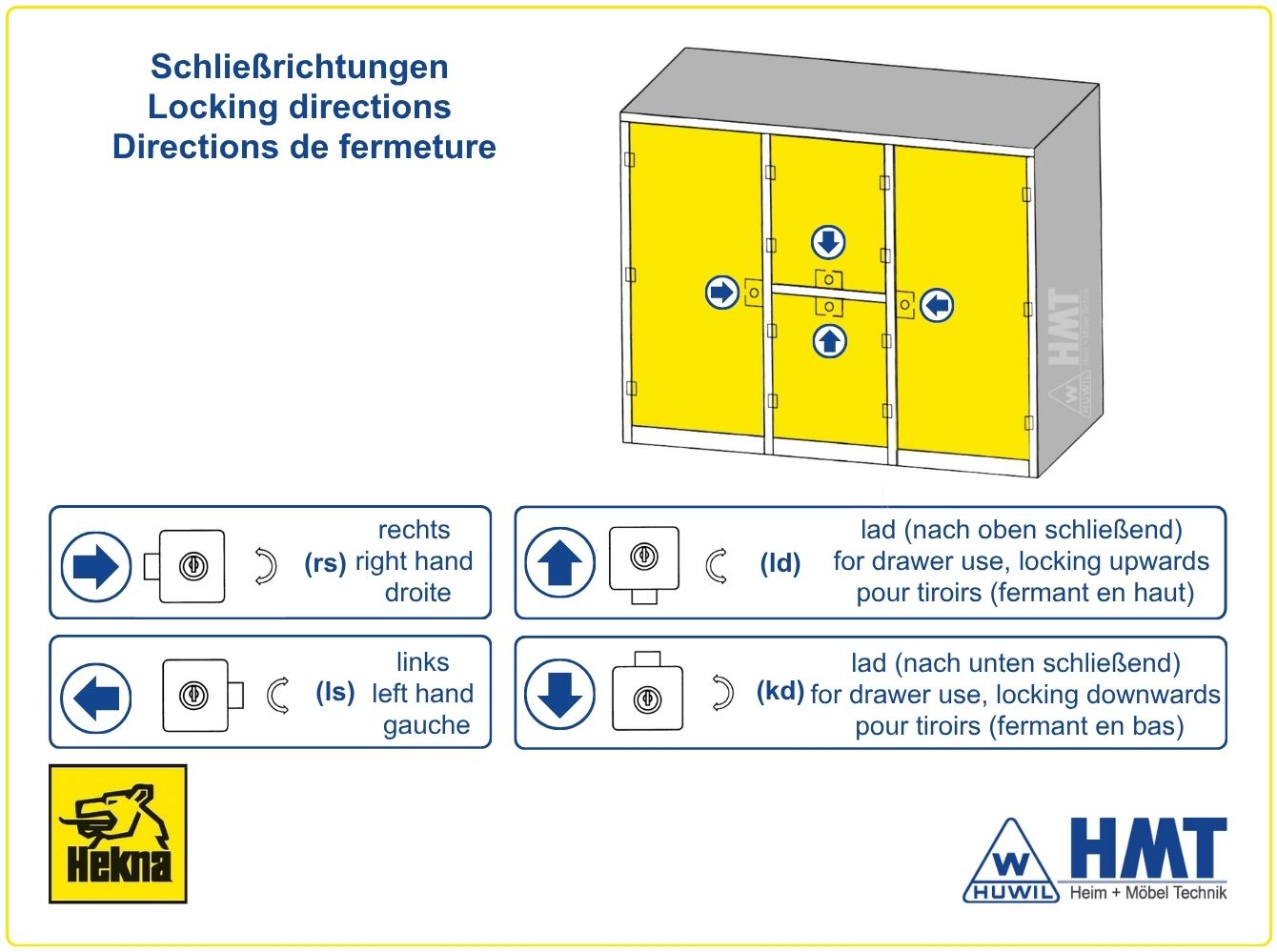 HEKNA Drehstangenschloss K 333/25 LS GL