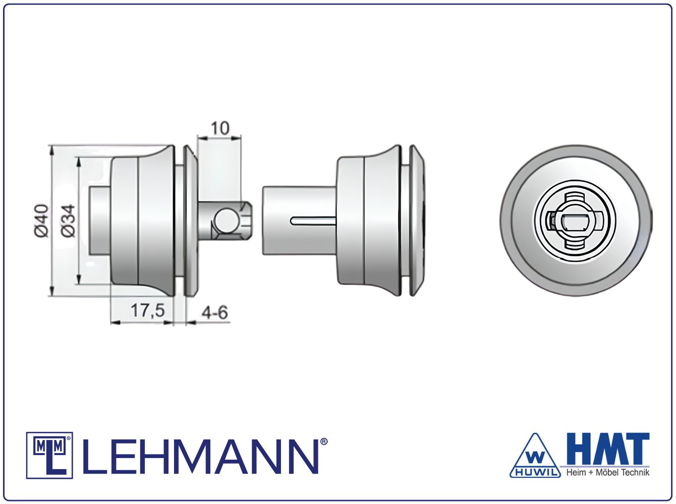 MLM Glasschiebetürschloss Typ 326 P2
