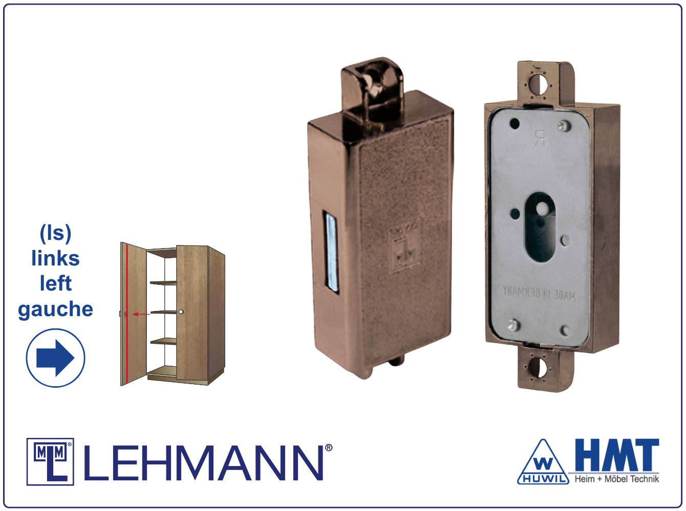 MLM Drehstangenschloss Typ 700 [B] für Bartschlüssel - D15 (OM) / ls