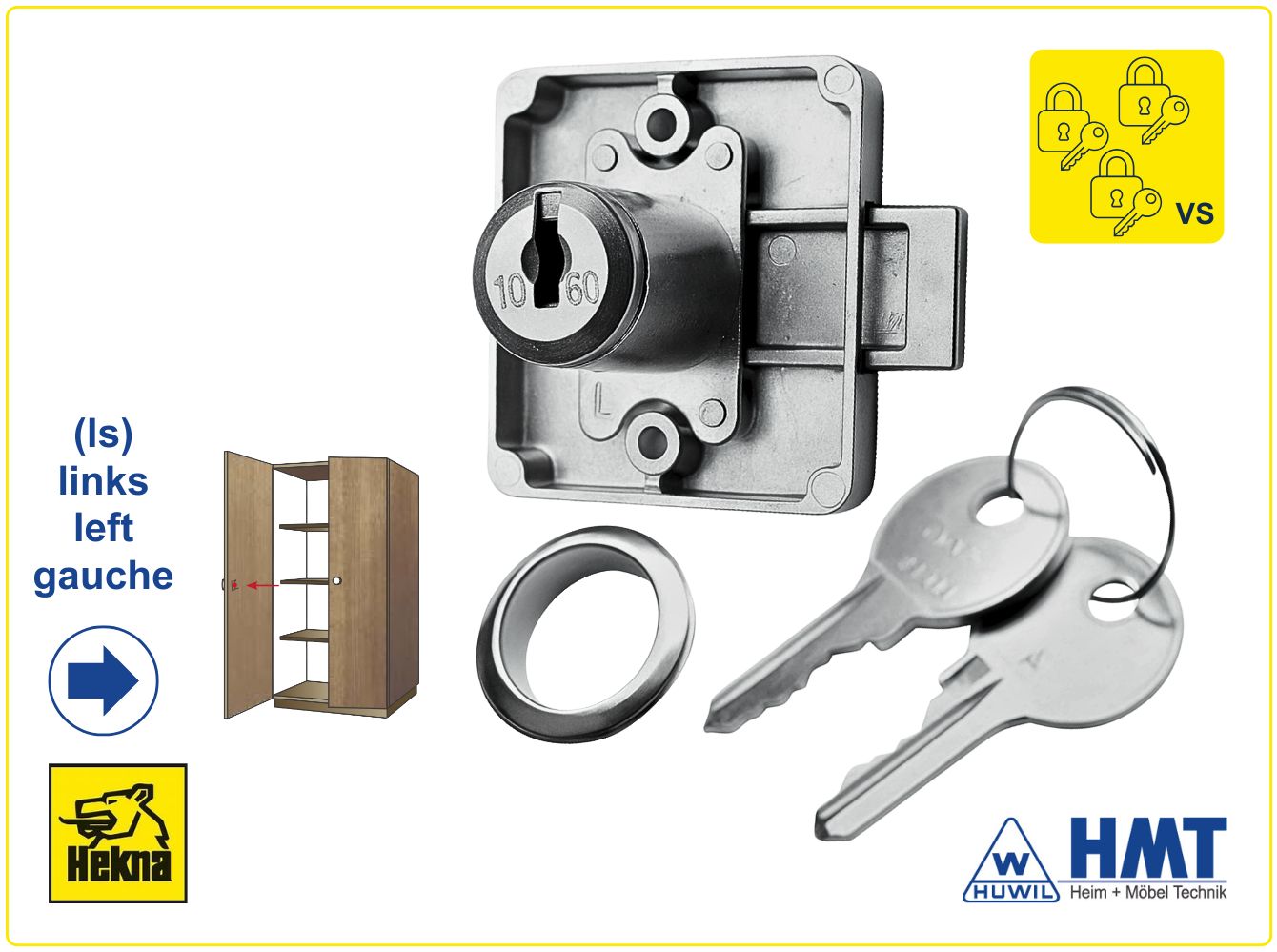 HEKNA Aufschraub-Zylinder-Riegelschloss 0425/20 LS HEKNA Aufschraub-Zylinder-Riegelschloss 0425/20 LS