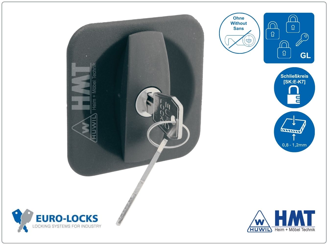 EURO-LOCKS Stahlmöbelverschluss X 66 GL