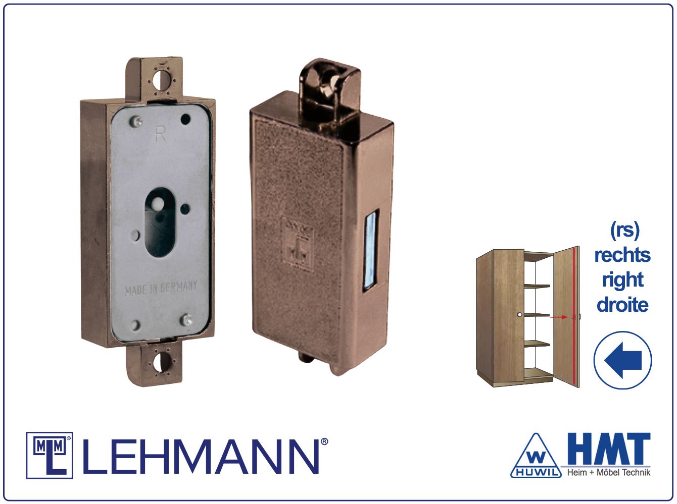 MLM Drehstangenschloss Typ 700 für Bartschlüssel / OM / rs / [B]