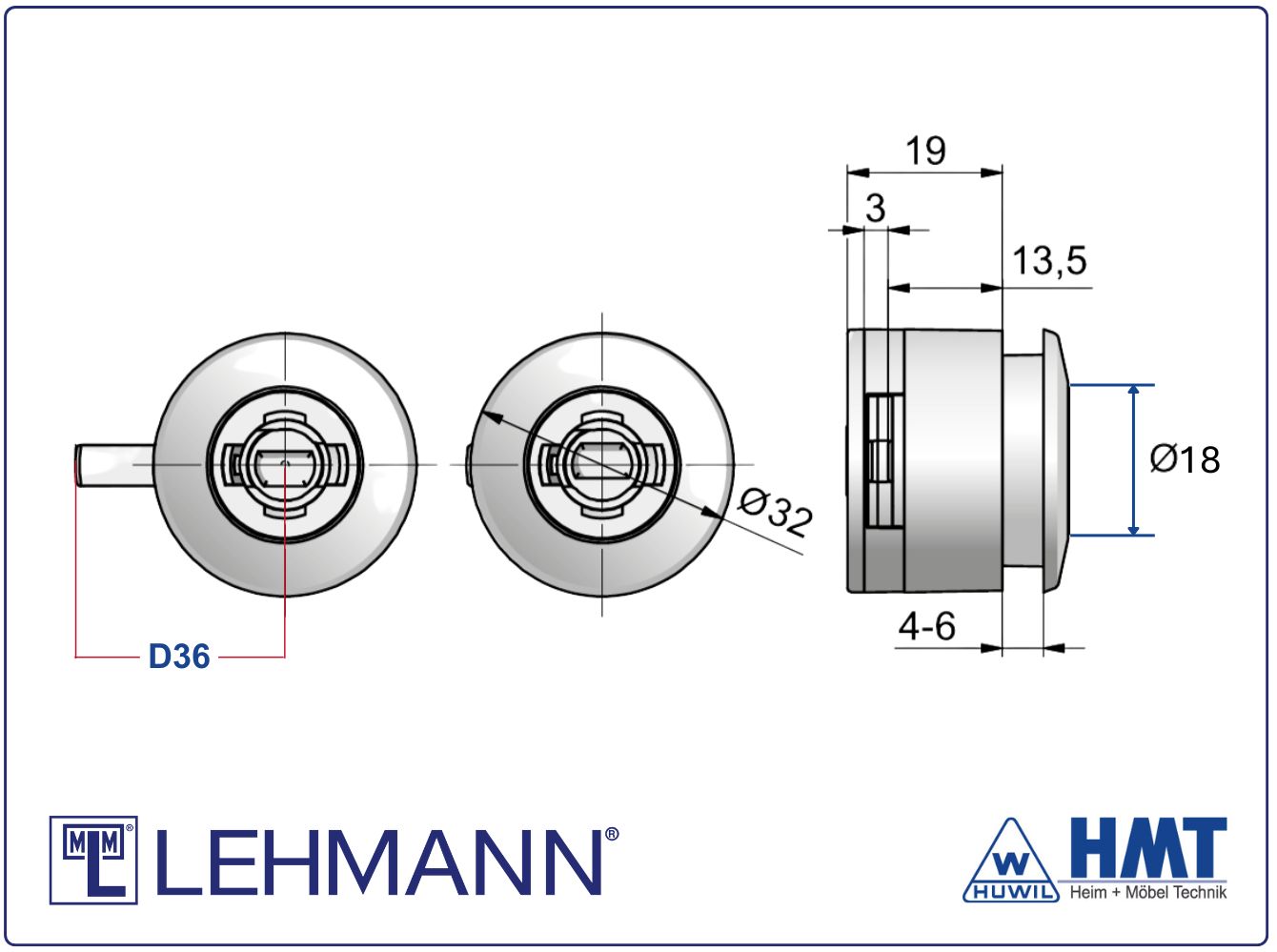 MLM Glastürschloss Typ 320 P2 - D36 / lad