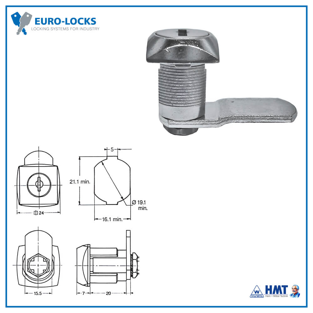 EURO-LOCKS Zylinder-Hebelschloss X 37 GL EURO-LOCKS Zylinder-Hebelschloss X 37 GL