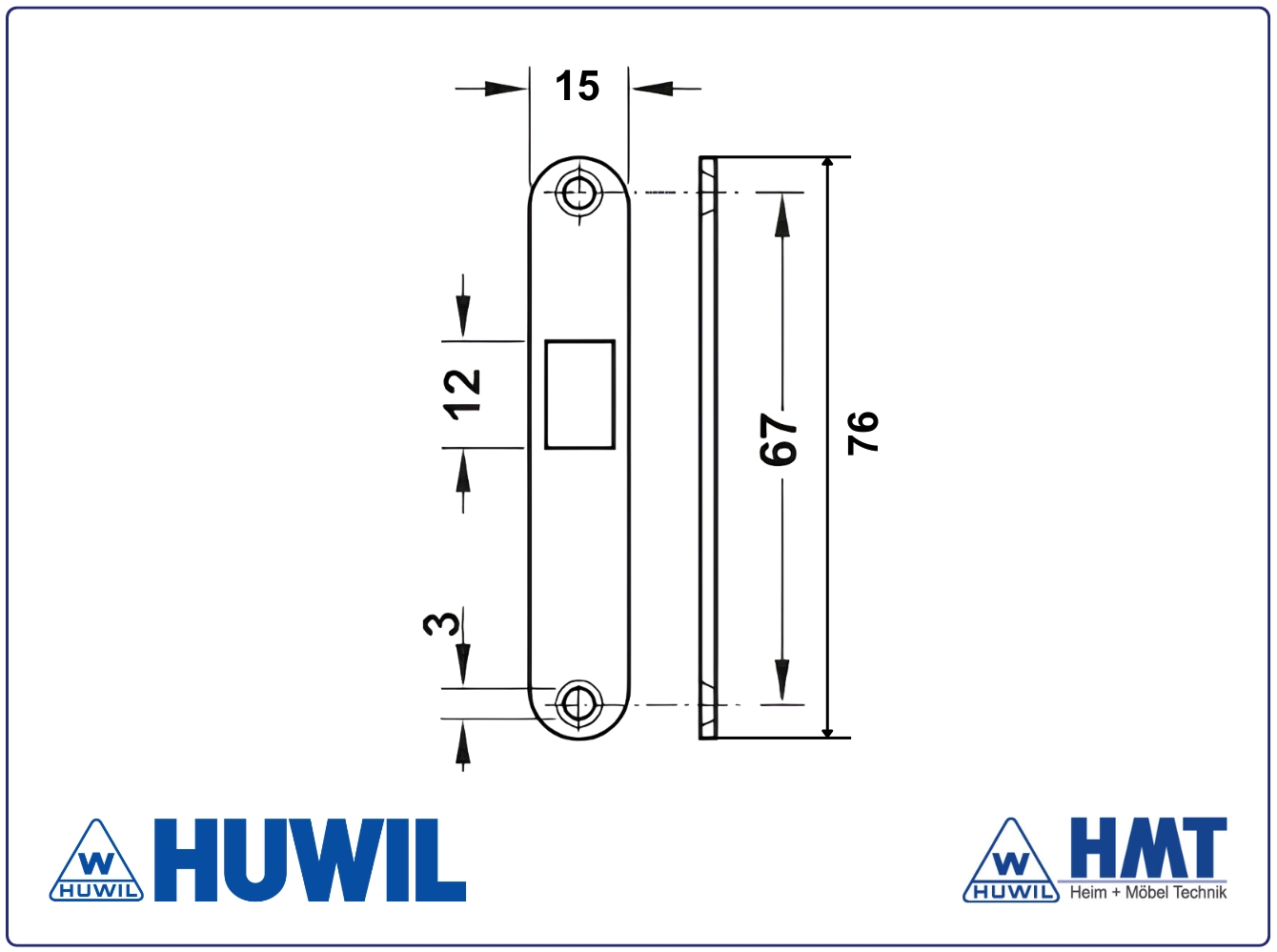 HUWIL Schließblech H 1180 HUWIL Schließblech H 1180