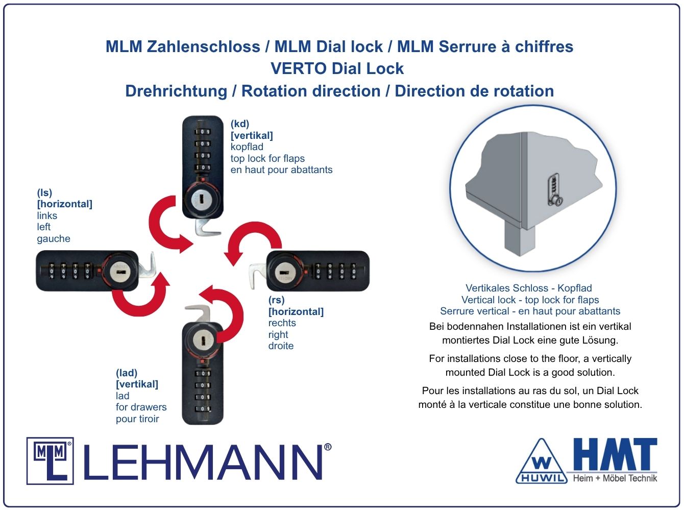 MLM Zahlenkombinationsschloss DL 62 - free code - HMT 62 D MLM Zahlenkombinationsschloss DL 62 - free code - HMT 62 D