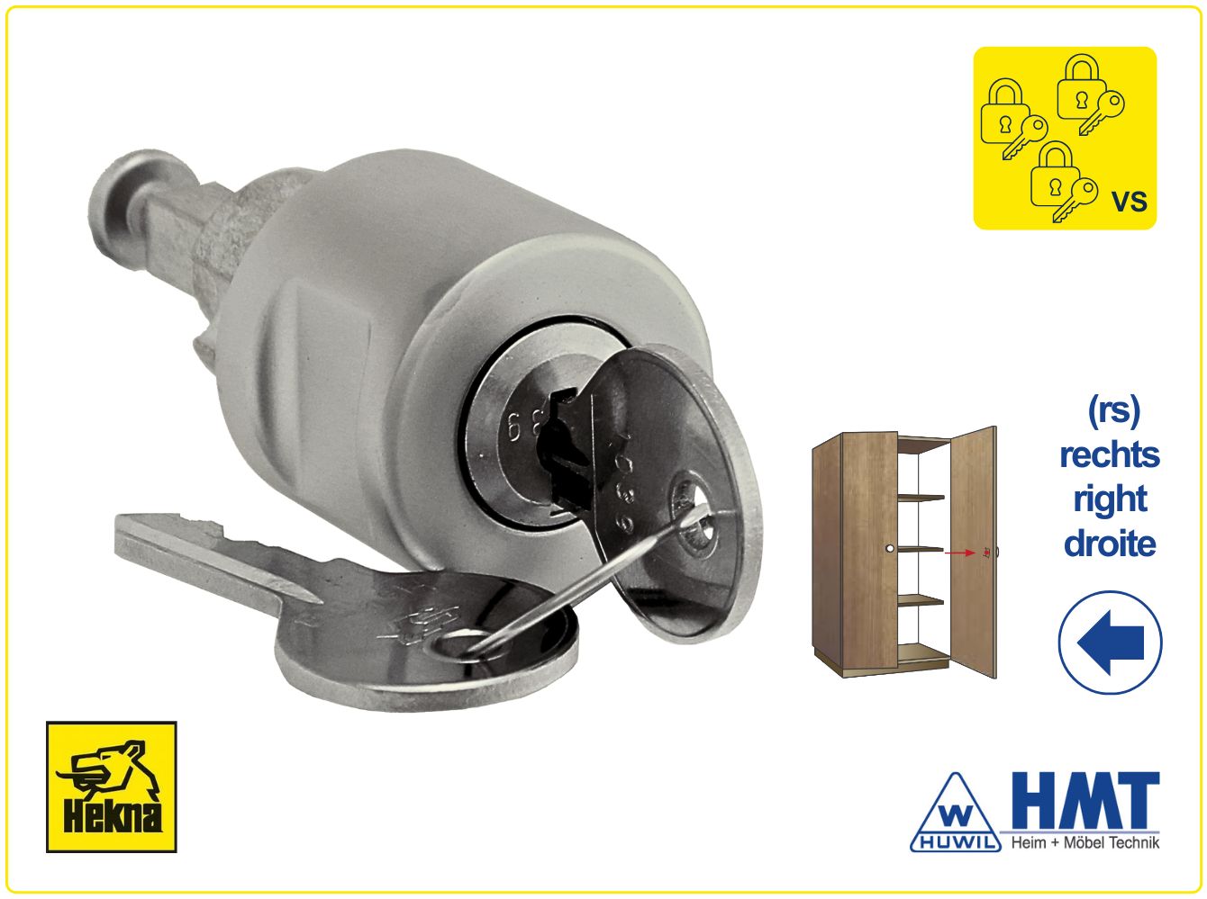 HEKNA Zylinder-Drehknopf 7620 RS HEKNA Zylinder-Drehknopf 7620 RS