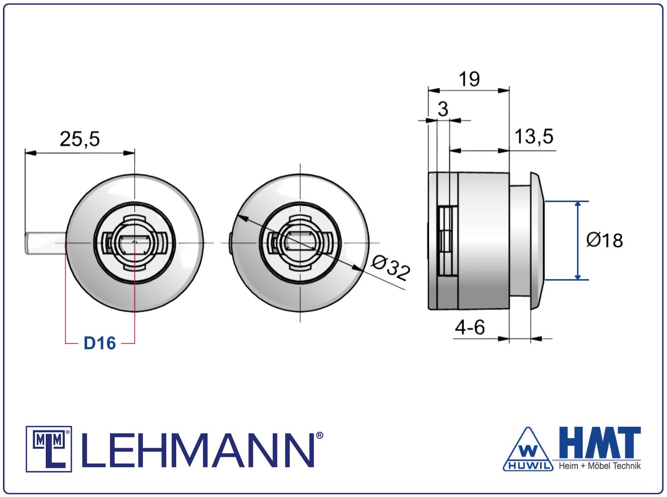 MLM Glastürschloss Typ 320 P2 - D16 / rs