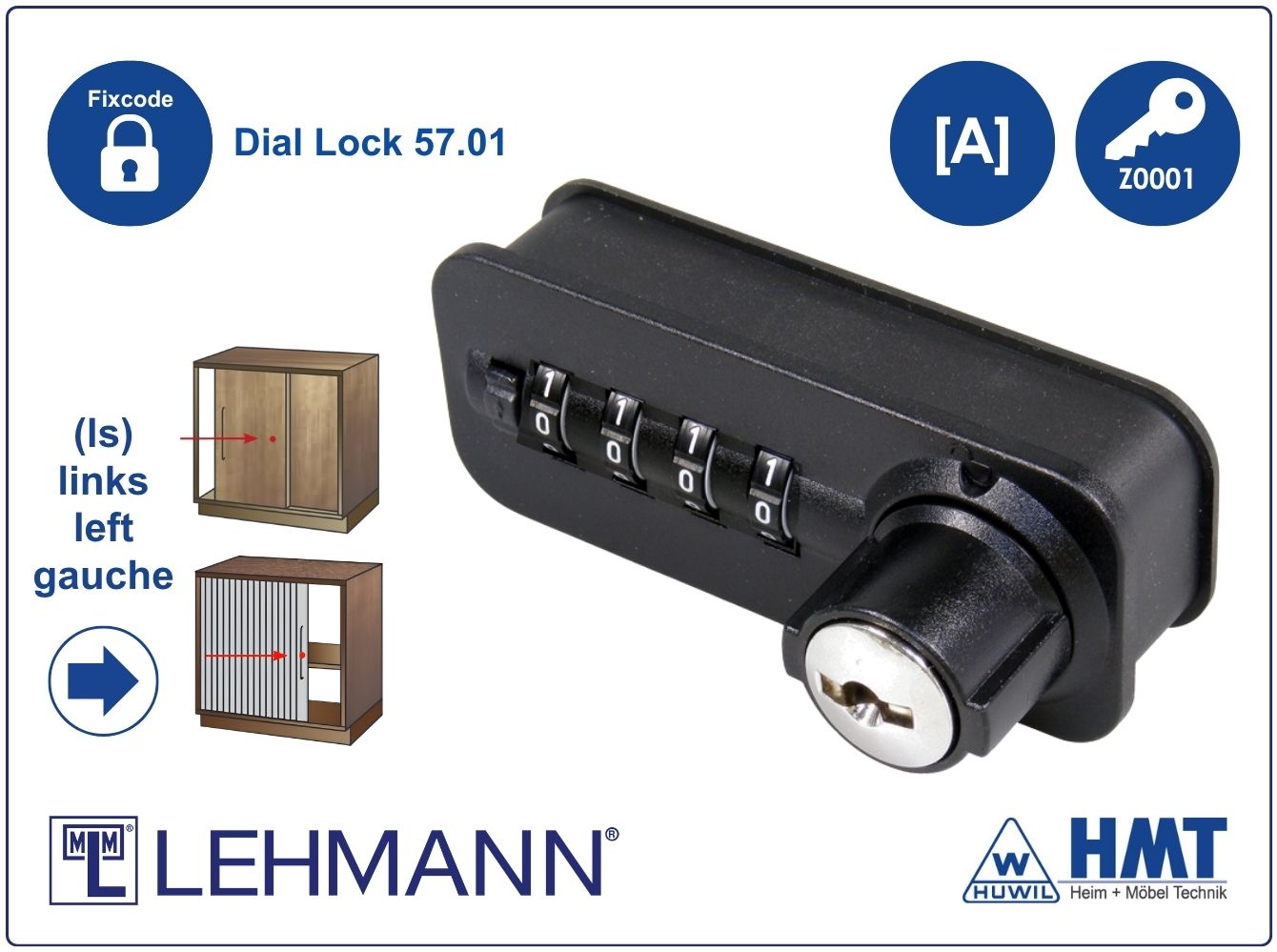 MLM Zahlenschloss LZ 57.01 Fix #A-ls-Z1-S