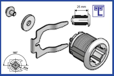 DELETE MLM Zylinder-Hebelschloss WK-L-312-P25