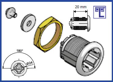 DELETE MLM Zylinder-Hebelschloss WK L-311-P20