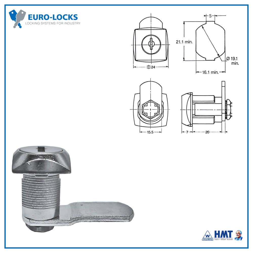 EURO-LOCKS Zylinder-Hebelschloss X 37 EURO-LOCKS Zylinder-Hebelschloss X 37