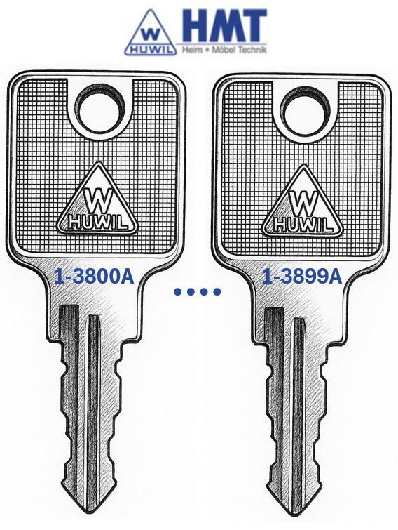 DELETE HUWIL Schlüssel 1142 - (3800 bis 3899)