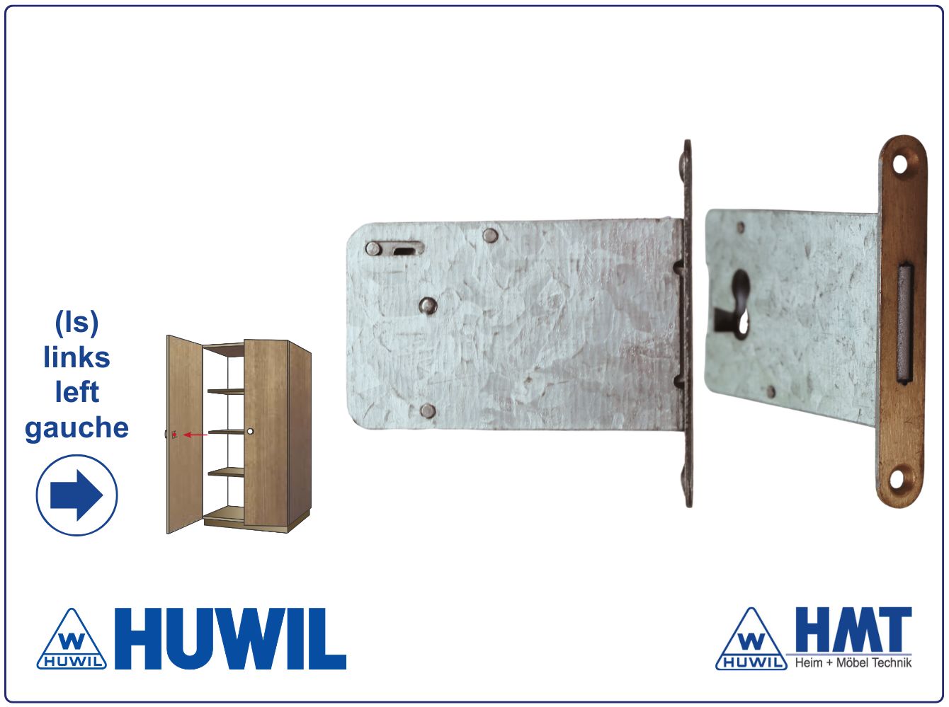 HUWIL Einsteckschloss H 0002 [M] / 50 LS