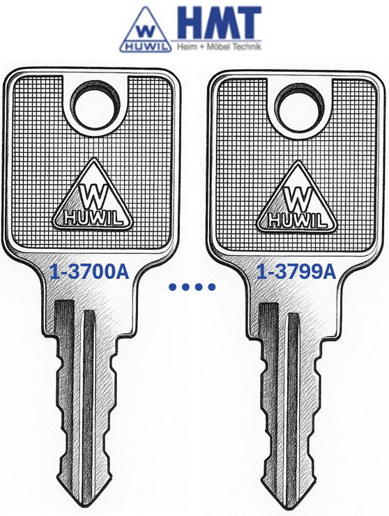 DELETE HUWIL Schlüssel 1142 - (3700 bis 3799)