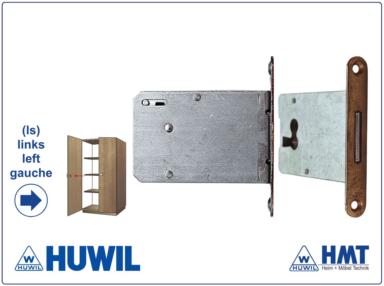 HUWIL Einsteckschloss H 0002 [M] / 45 LS